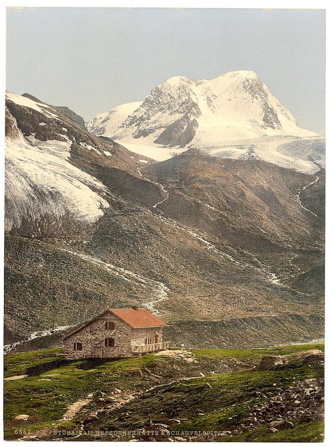 Stubaithal (i.e., Stubaital), Dresdenerhut and Schaufelspitze, Tyrol, Austro-Hungary