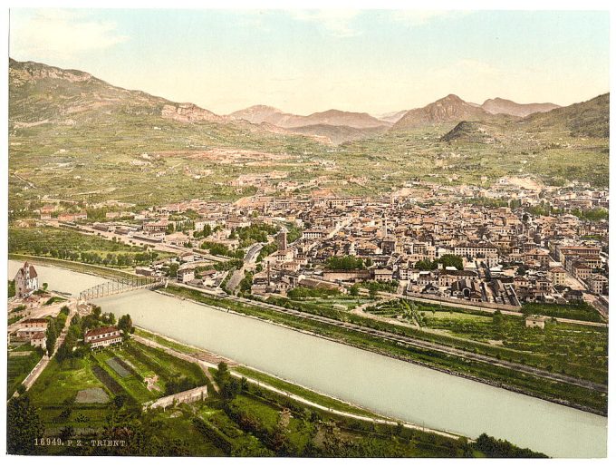 Trient, general view from S. W., Tyrol, Austro-Hungary