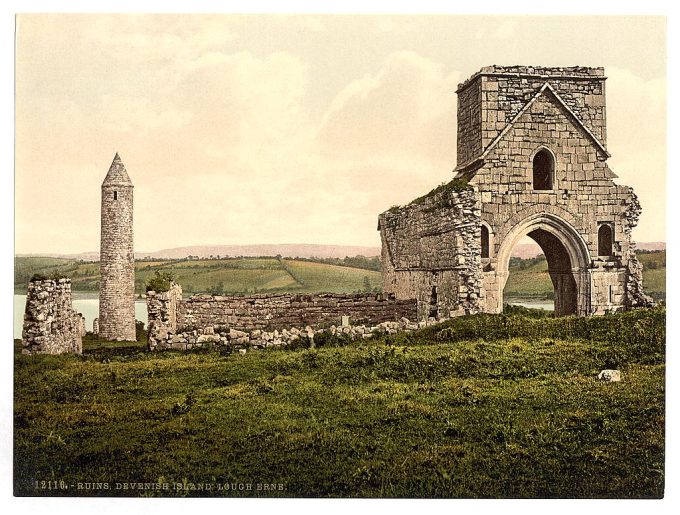 Devenish Island Ruins. Lough Erne. Co. Fermanagh, Ireland