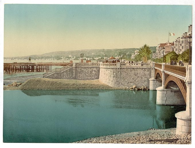 Harbor and pier, possibly in France