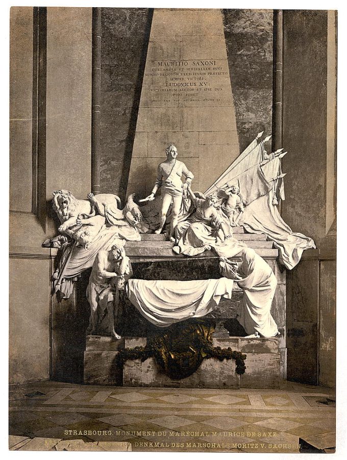 Monument to Marshall Mauritz of Saxe, Strassburg, Alsace Lorraine, Germany