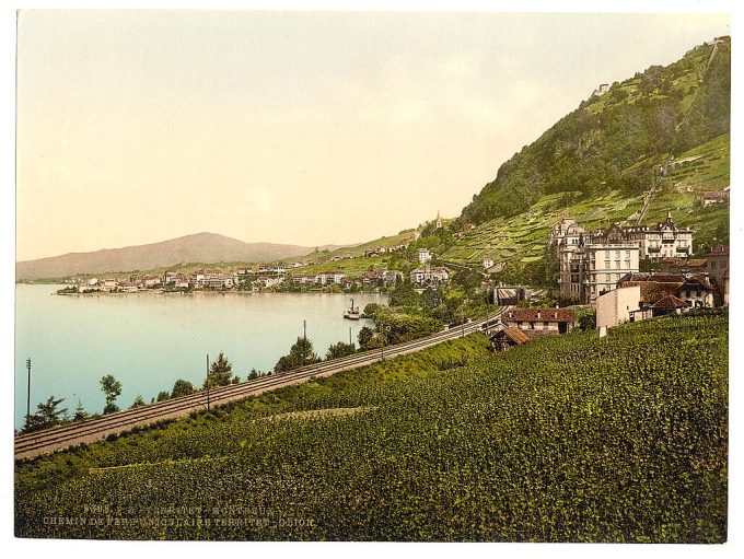 Territet-Montreaux, (i.e., Montreux), funicular railway, Geneva Lake, Switzerland