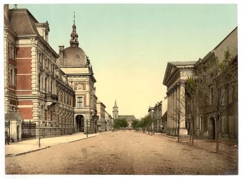 Prince's castle and Cavalier Street, Anhalt, Germany