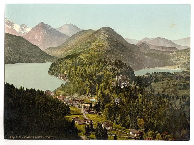 Castle Hohenschwangau and Algau Alps, Bavaria, Germany