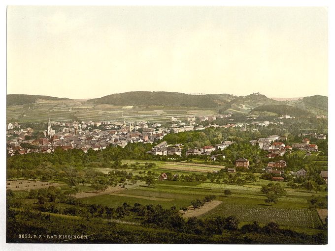 Bad Kissengen (i.e. Bad Kissingen), general view, Bavaria, Germany