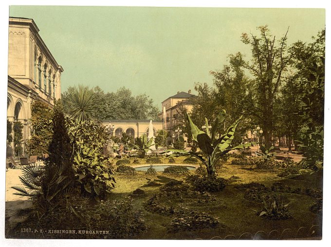 The Conversationsgebaude and the Kurgarden, Bad Kissengen (i.e. Bad Kissingen), Bavaria, Germany