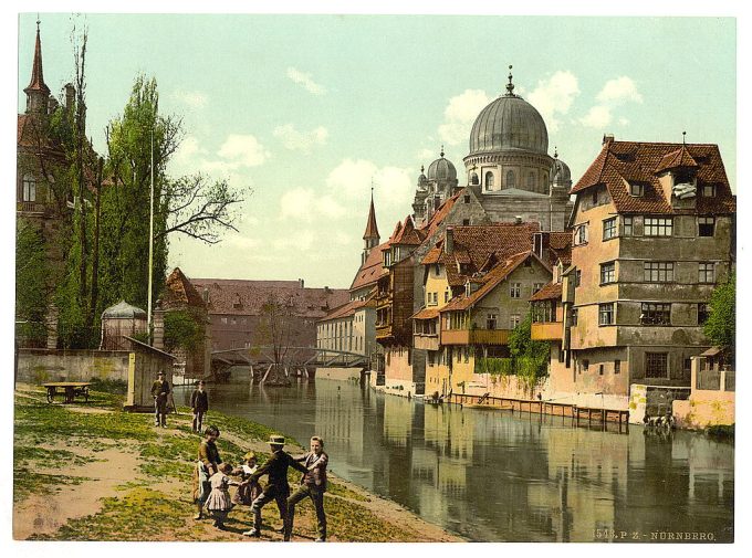 View from the Schutt Isle, Nuremberg, Bavaria, Germany