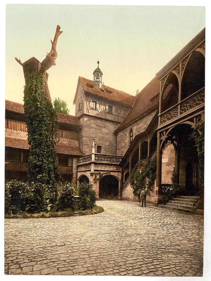 The Castle court, Nuremberg, Bavaria, Germany