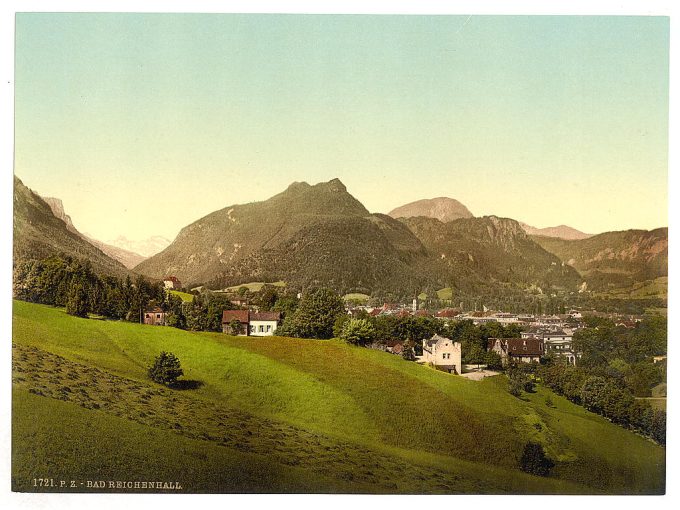 The baths towards the Lofererberge, Reichenhall, Bavaria, Germany