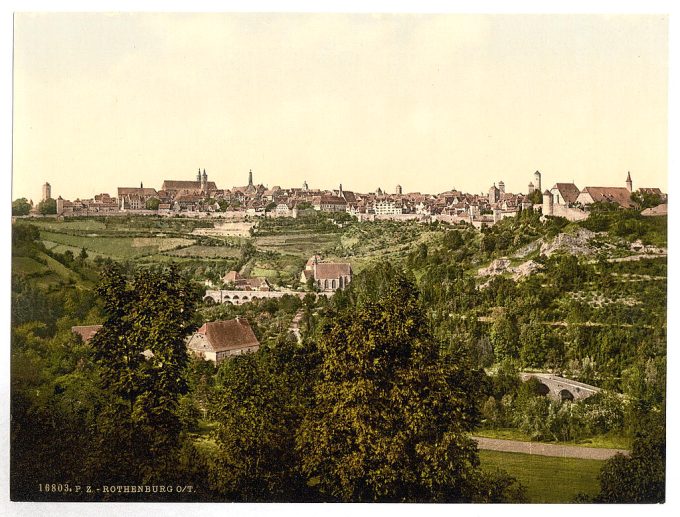 Rothenburg (i.e. ob der Tauber), general view, Bavaria, Germany