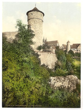 Straft Tower, Rothenburg (i.e. ob der Tauber), Bavaria, Germany