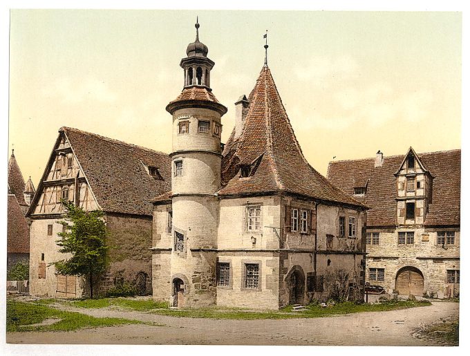 Gamekeepers house (i.e.Hegereiterhaus), Rothenburg (i.e. ob der Tauber), Bavaria, Germany