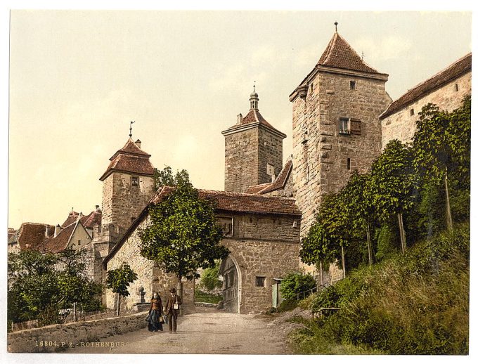 Entrance to Kobolzeller (i.e. Kobolzeller Tor), Rothenburg (i.e. ob der Tauber), Bavaria, Germany