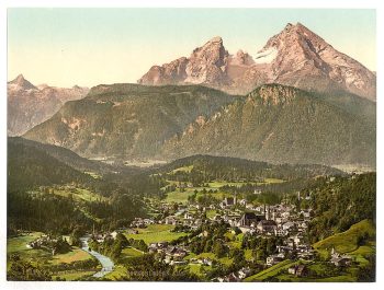 Berchtesgaden from Metzenleiten Upper Bavaria, Germany