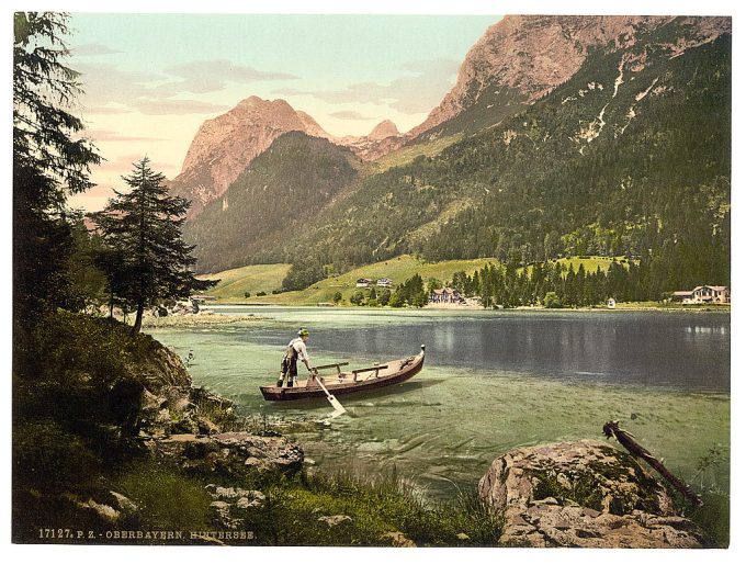 Hintersee, general view, Upper Bavaria, Germany