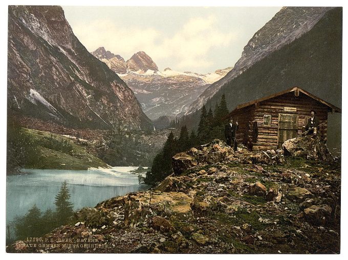 "Blue Gumpen" and Jagerhutte, Hinterrainthal, Upper Bavaria, Germany