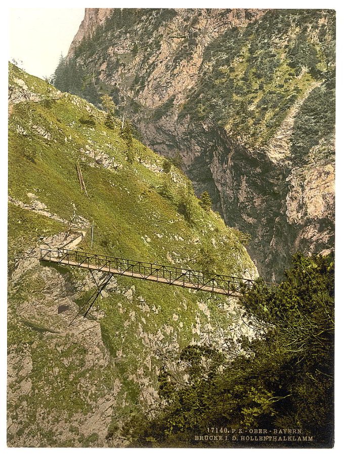 A bridge, Hollenthalklamm, Upper Bavaria, Germany