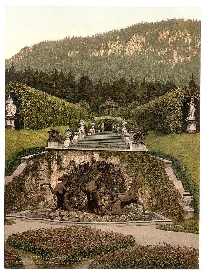Neptune Fountain, Linderhof Castle, Upper Bavaria, Germany