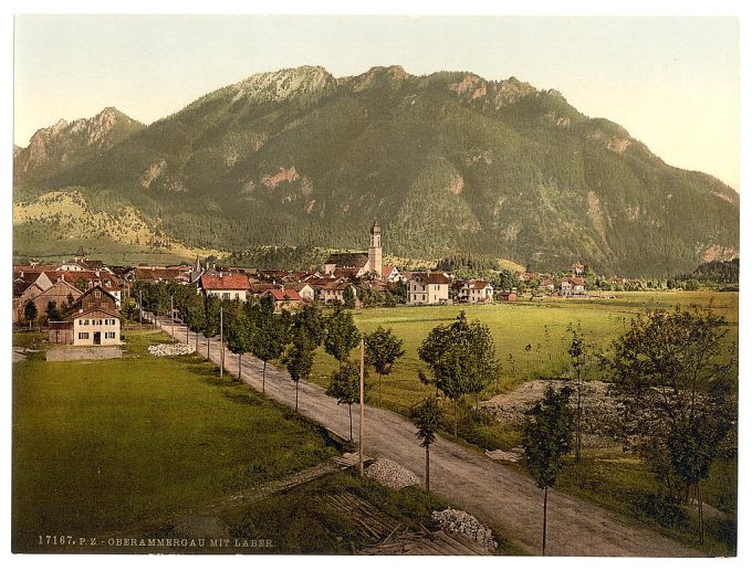 Oberammergau with Laber, Upper Bavaria, Germany