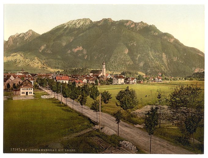 Oberammergau with Laber, Upper Bavaria, Germany