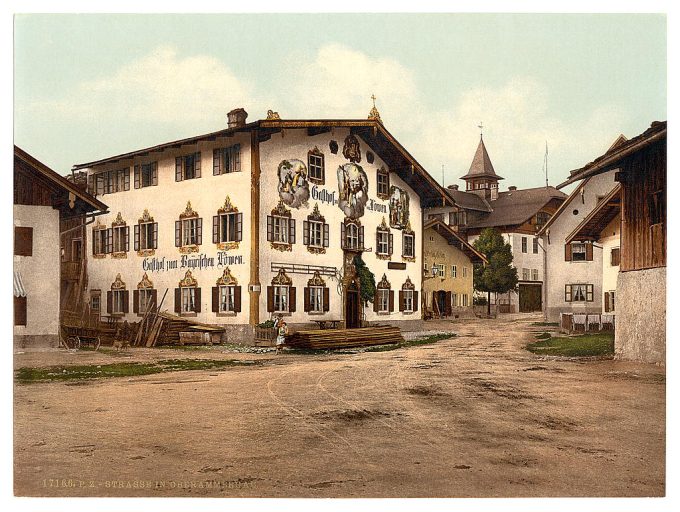 A Street, Oberammergau, Upper Bavaria, Germany