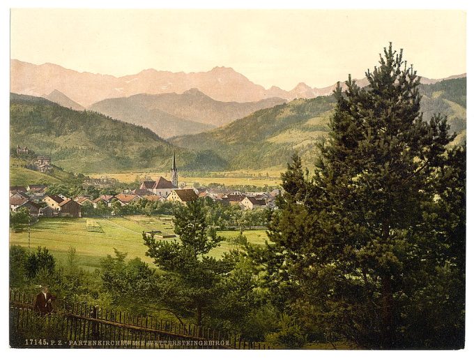 Partenkirchen with Wettersteingebirge, Upper Bavaria, Germany