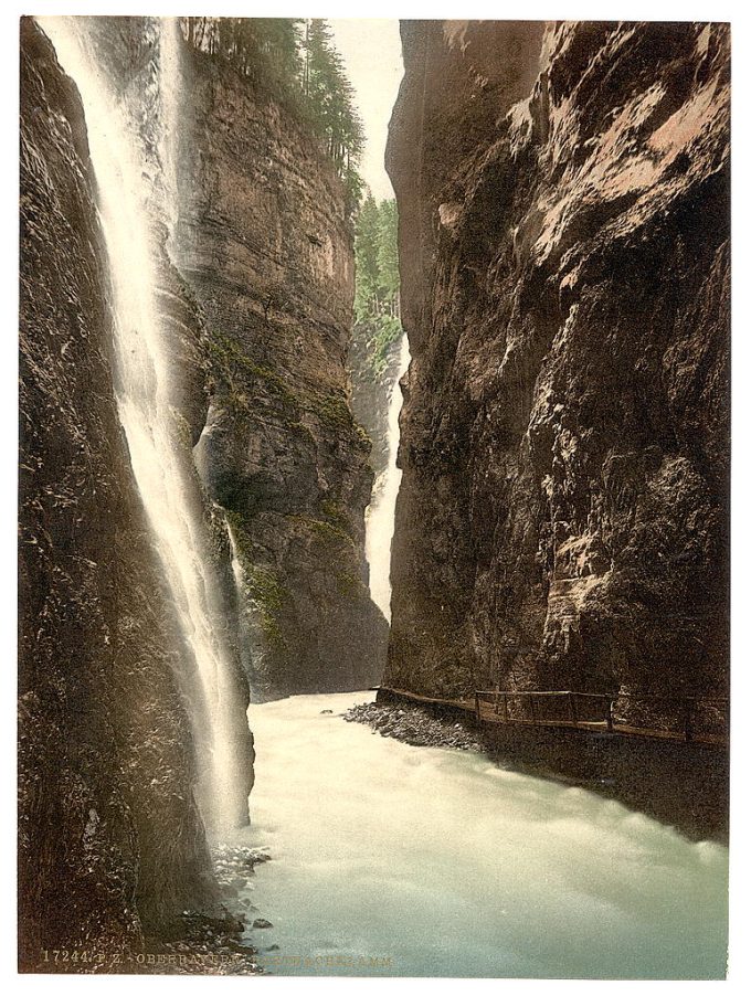 Partnachklamm, general view, Upper Bavaria, Germany