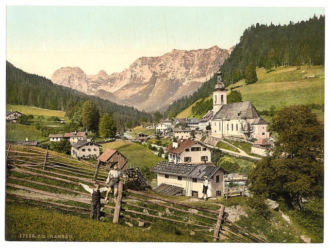 Ramsau, general view, Upper Bavaria, Germany