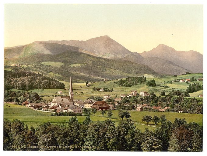 Siegsdorf with Mariaeck and Hockfellen, Upper Bavaria, Germany