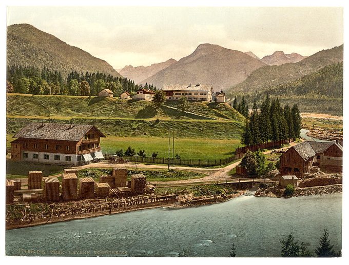 Vorderriss, general view, Upper Bavaria, Germany