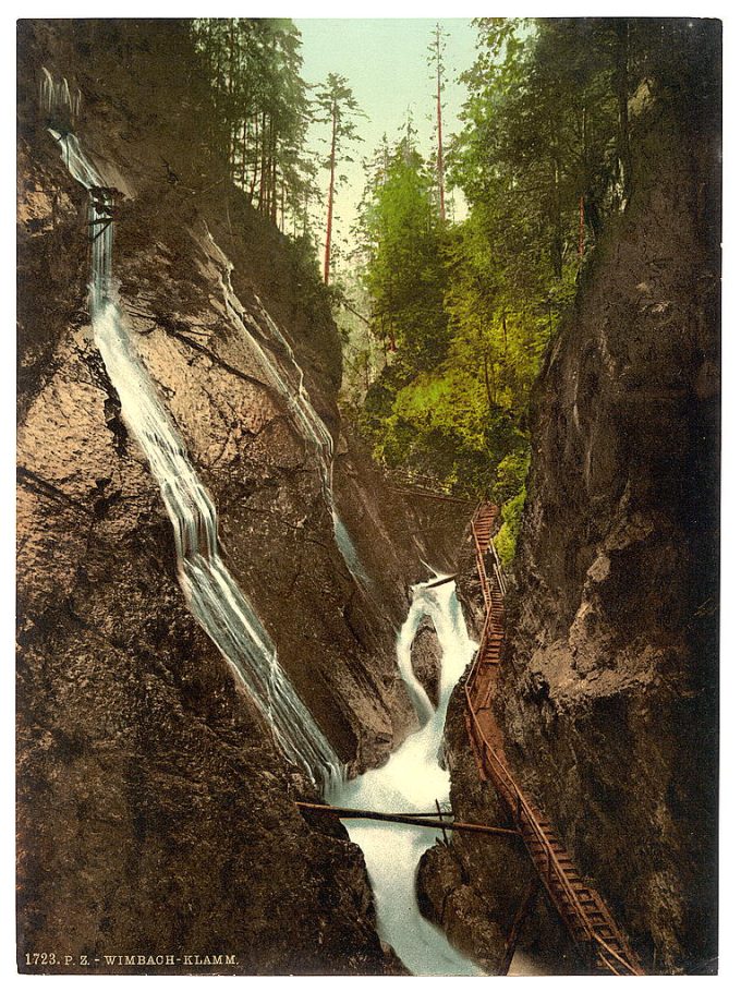 Wimbachklamm in the Ramsau, Upper Bavaria, Germany