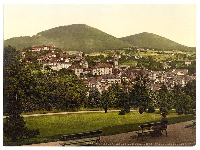 View from the Roman Chapel, Baden-Baden, Baden, Germany