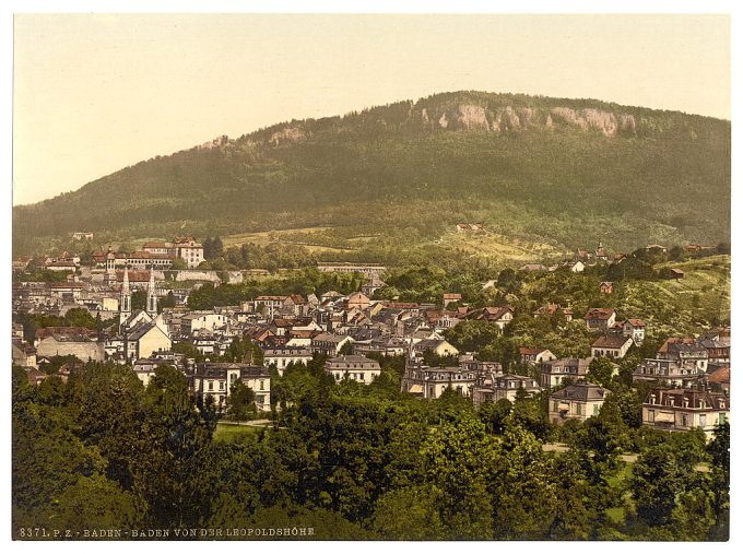 View from the Leopoldshoehe, Baden-Baden, Baden, Germany