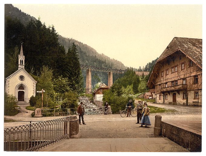 Entrance to gorge, Hollenthal, Black Forest, Baden, Germany