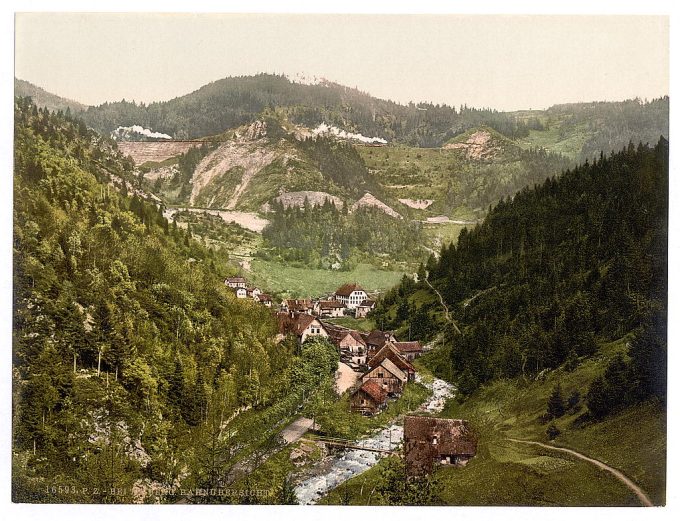 Looking towards teh railroad near Treiberg, Treiberg, Black Forest, Baden, Germany