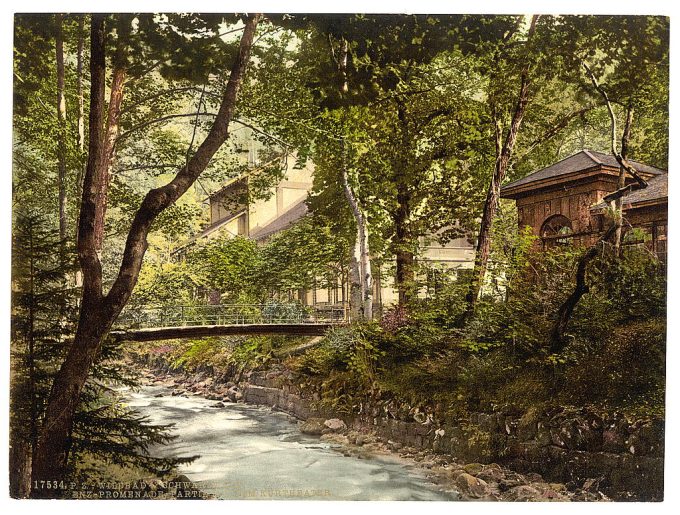 Promenade, Wildbad, Black Forest, Baden, Germany