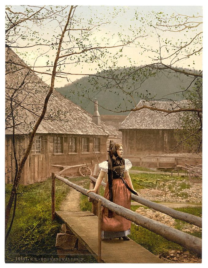 A girl of the Black Forest, Black Forest, Baden, Germany