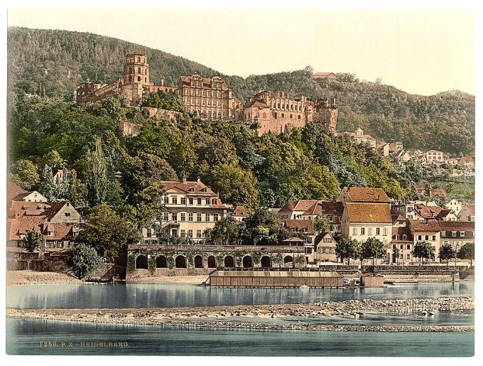 Heidelberg, seen from the Hirschgasse, Baden, Germany