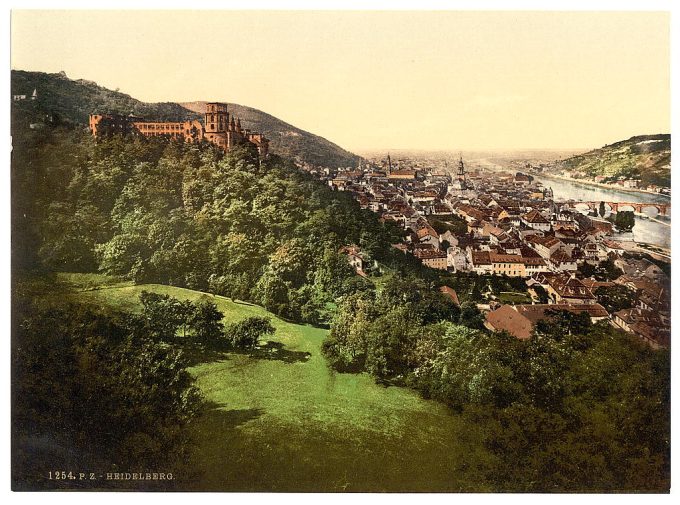 Heidelberg, seen from the Terrace, Baden, Germany