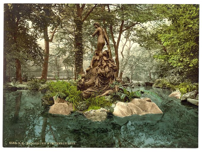 Group of Nymphs in Park Lake, Karlsruhe, Baden, Germany