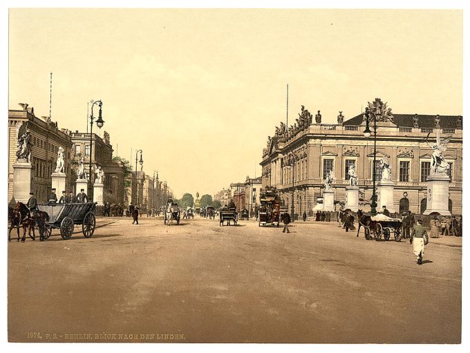 Unter den Linden from the Castle Bridge, Berlin, Germany