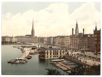 Jungfernsteig from the North, Hamburg, Germany