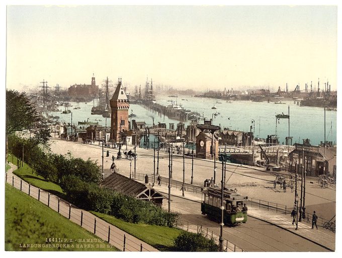 Landing Bridge near St. Paul's, Hamburg, Germany