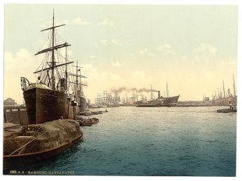 Ships in the Harbor, Hamburg, Germany