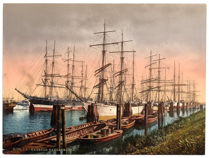 Ships in the Harbor, Hamburg, Germany