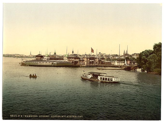 Aussen-Alster and Pleasure Gardens, Hamburg, Germany