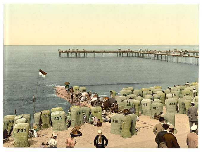 Life on the sands, the pier, Norderney, Germany