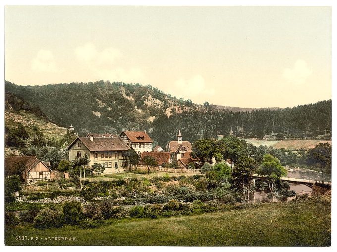 Altenbrak from the west, Hartz, Germany