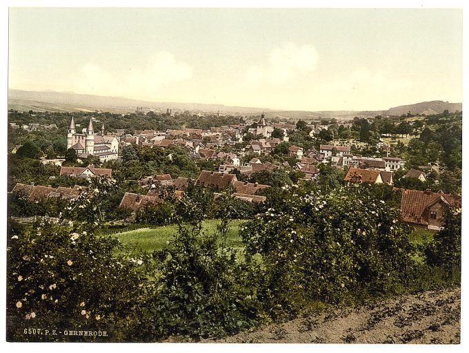 Gernrode from Schweler Wood, Hartz, Germany