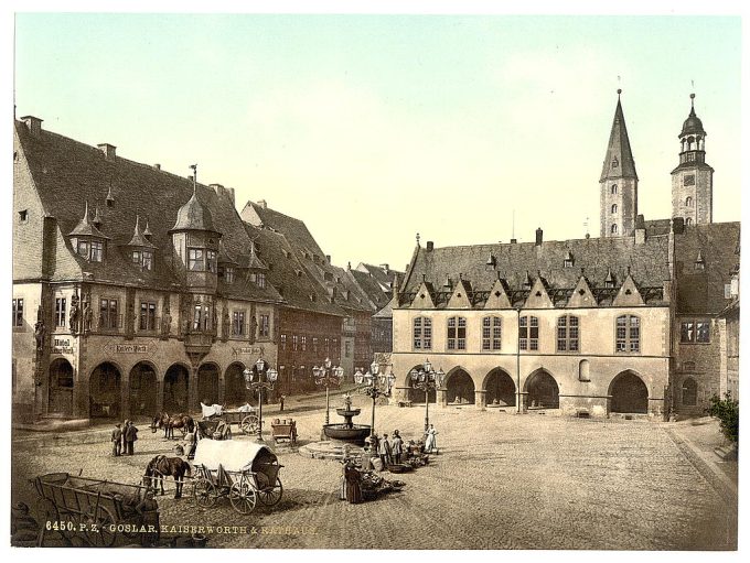 Kaiserworth and town hall, Goslar, Hartz, Germany